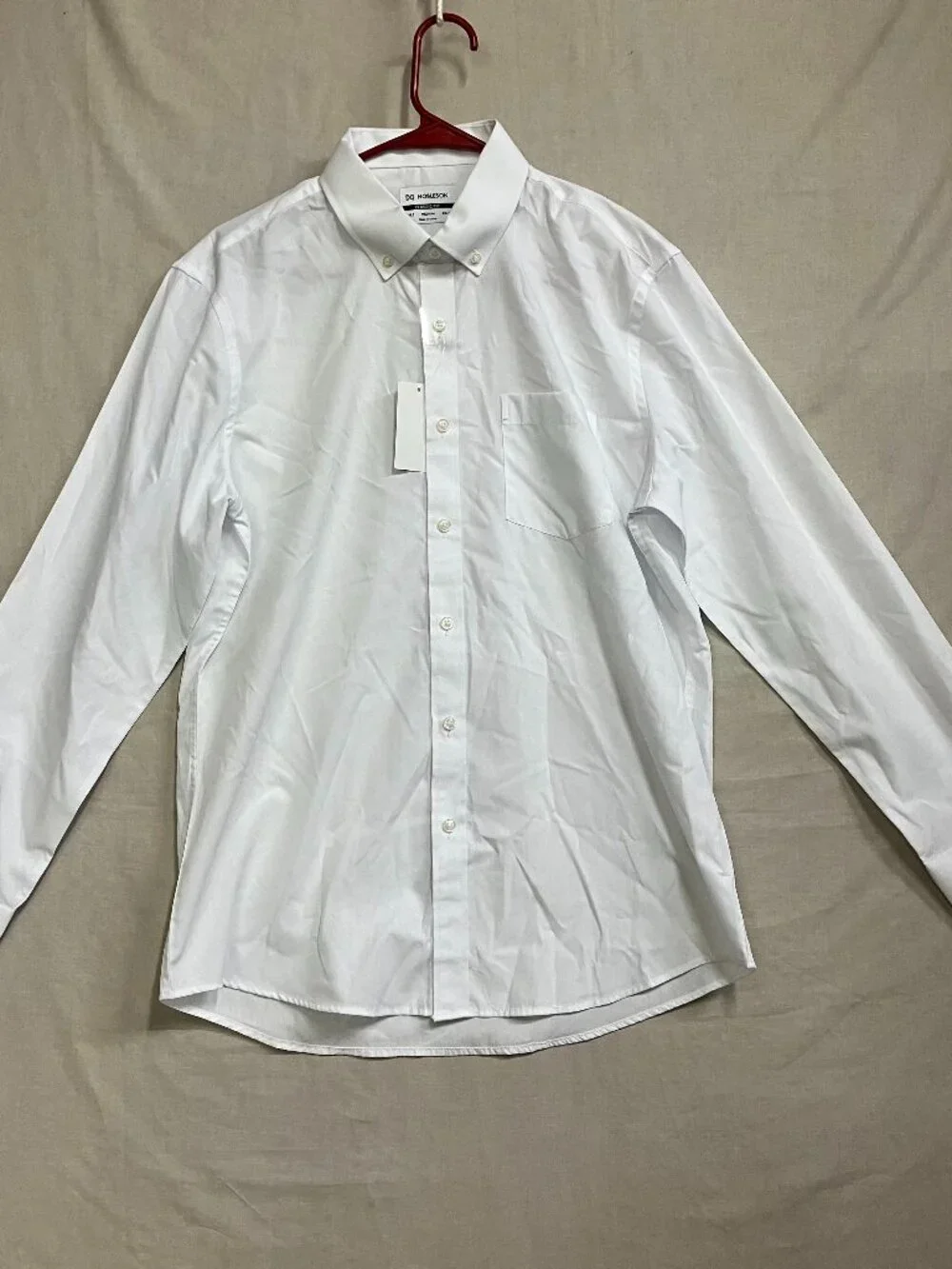 NWT Nobleson Dress Shirt Men's Size 15-15.5 32/33 White Classic Fit Button Down